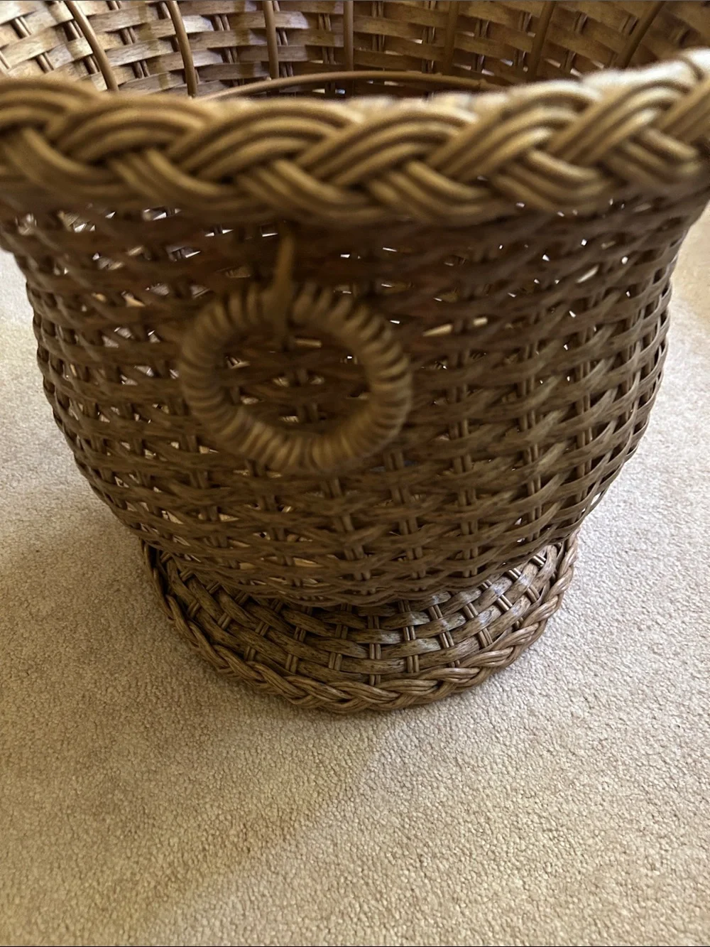 Studio McGee 14” x 16” Resin Wicker Outdoor Planter - Natural Brown